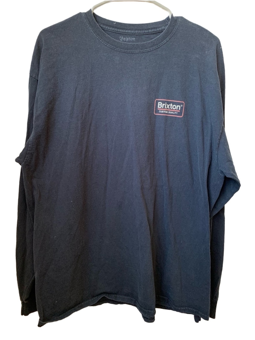 BRIXTON Men’s Black Long Sleeve Standard Fit Cotton Tee Shirt